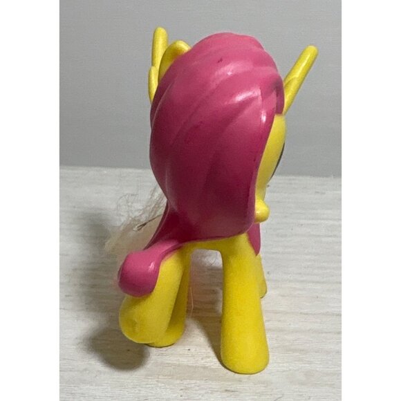My Little Pony Fluttershy Collectible Figure 2.5" Yellow & Pink Vinyl Toy McDona - Picture 2 of 7